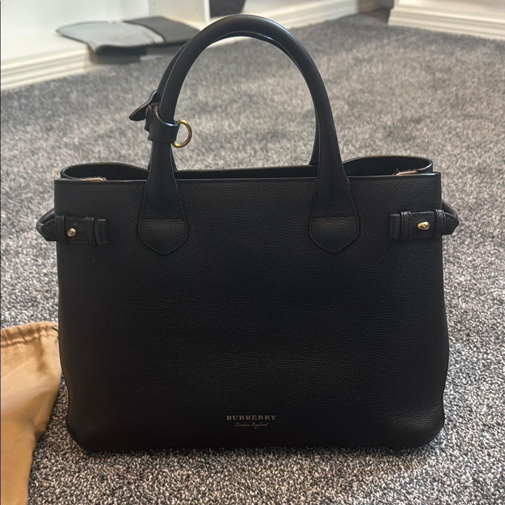 Burberry Classic Black Leather Satchel
